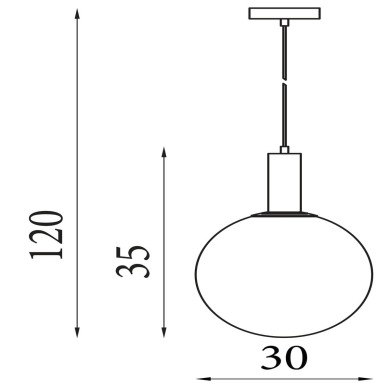 Suspension Sweden 50W Max GU10 Latte Rouge SEARCHLIGHT 24183-1RE