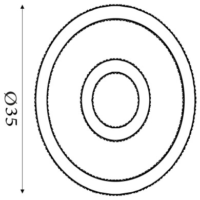 Plafonnier Roundel 30W LED Noir SEARCHLIGHT 25688-35BK
