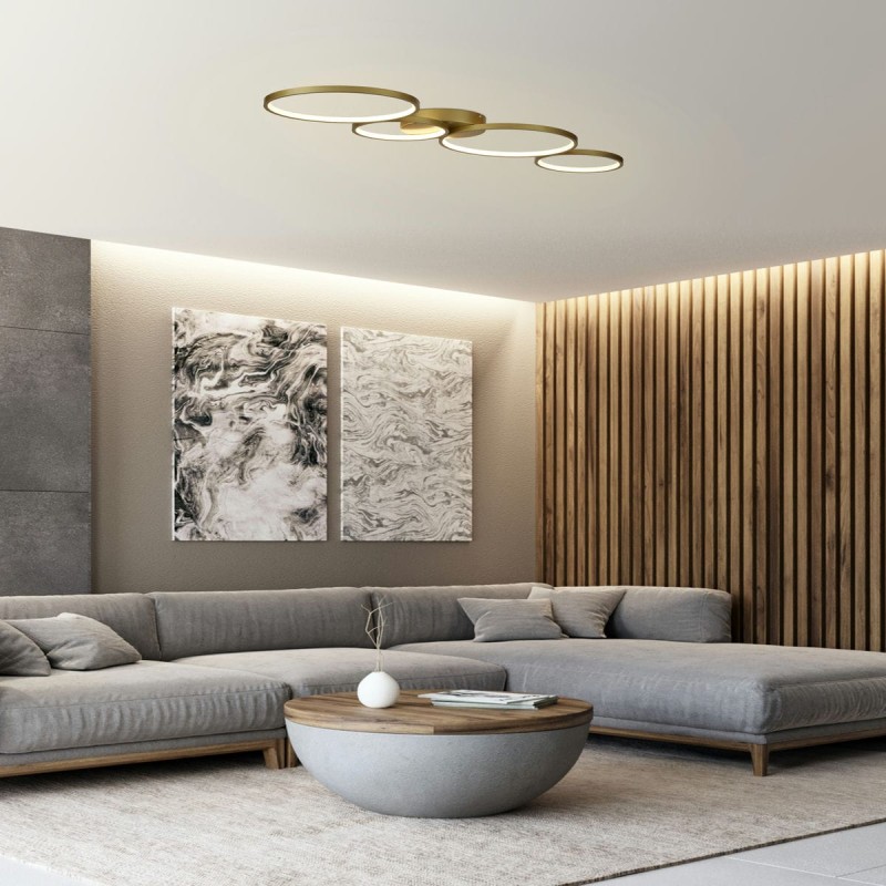 Plafonnier Cirque 37W LED Or SEARCHLIGHT 25772-4GO