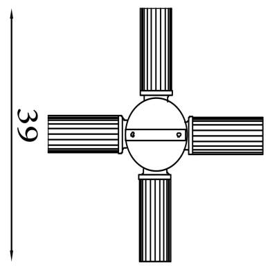 Plafonnier Salle de bain Imperial 7W Max LED Noir SEARCHLIGHT 29984BK