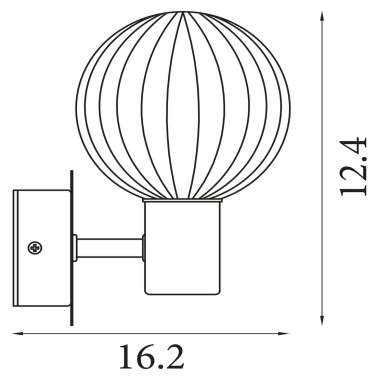 Applique Salle de bain Luminsphere 7W Max LED Champagne SEARCHLIGHT 30506GO