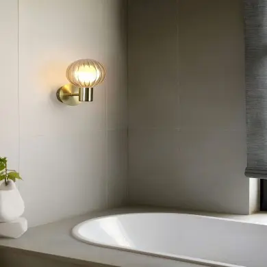 Applique Salle de bain Luminsphere 7W Max LED Champagne SEARCHLIGHT 30506GO