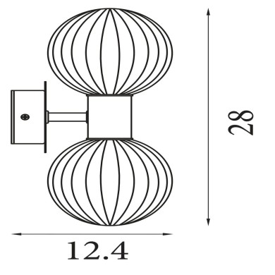 Applique Salle de bain Luminsphere 7W Max LED Champagne SEARCHLIGHT 30507GO