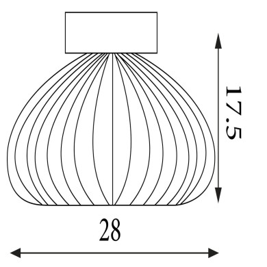 Plafonnier Cove 60W Max Or SEARCHLIGHT 32156-28GO