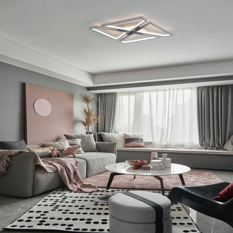 Plafonnier Quatro 29W LED Argent SEARCHLIGHT 36520SI