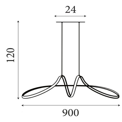 Suspension Maisie 41W LED Gris SEARCHLIGHT 36524GY