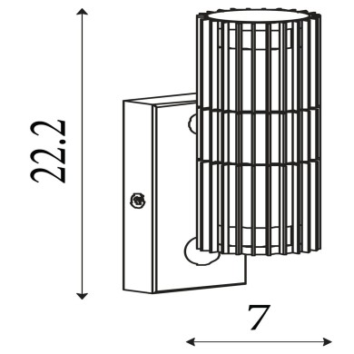 Applique Extérieur Detroit 7W Max LED Noir PIR SEARCHLIGHT 37739BK-PIR