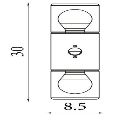 Applique Extérieur Colorado 25W Max Noir et blanc PIR SEARCHLIGHT 39230BK-PIR
