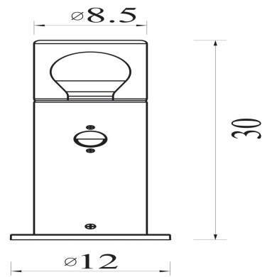 Borne Potelet Extérieur Colorado 15W Max Noir et blanc PIR SEARCHLIGHT 39240BK-300PIR