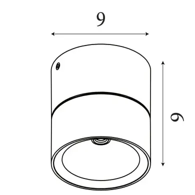 Applique Extérieur Manhattan 12W LED Noir SEARCHLIGHT 39330BK