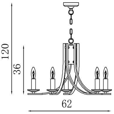 Suspension Ascona 60W Max Laiton SEARCHLIGHT 4165-5SB