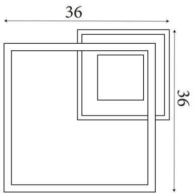 Plafonnier Quadrate 24W LED Noir SEARCHLIGHT 44250BK
