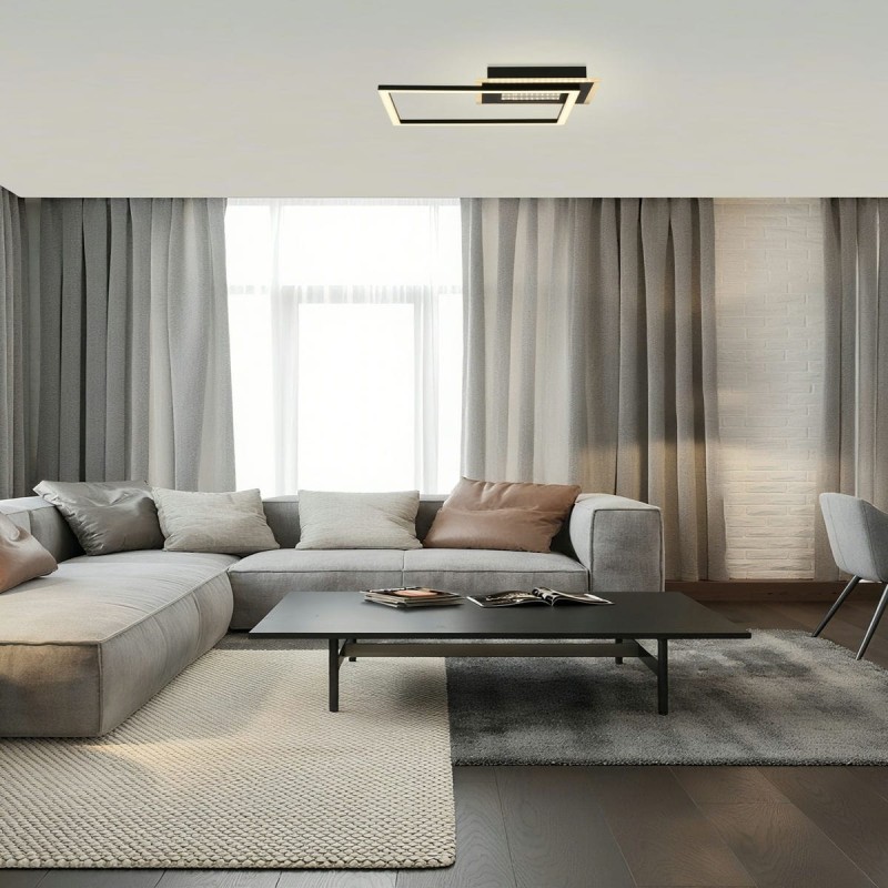 Plafonnier Quadrate 24W LED Noir SEARCHLIGHT 44250BK