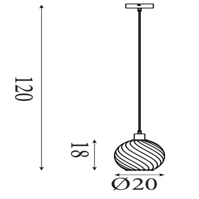 Suspension Radiance 60W Max Or SEARCHLIGHT 44520CP