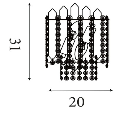 Applique Spear 40W Max Or SEARCHLIGHT 44710-2GO