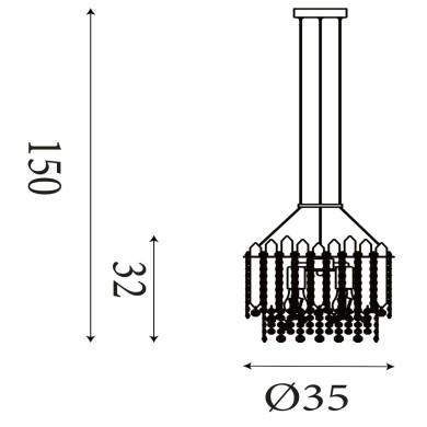 Suspension Spear 60W Max Or SEARCHLIGHT 44710-5GO