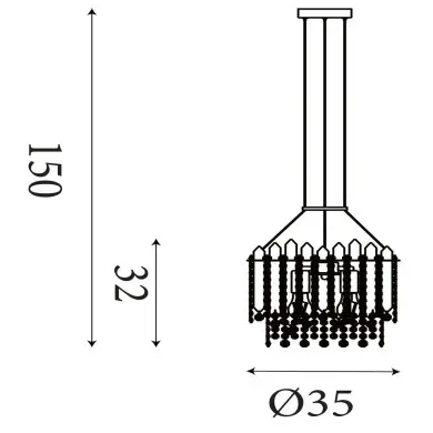 Suspension Spear 60W Max Or SEARCHLIGHT 44710-5GO