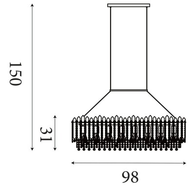 Suspension Heritage 60W Max Or SEARCHLIGHT 44711-8GO