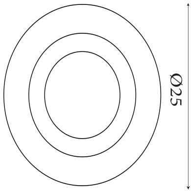 Plafonnier Ringo 25W LED Noir et blanc SEARCHLIGHT 44712BK