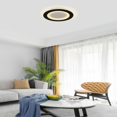 Plafonnier Ringo 40W LED Noir et blanc SEARCHLIGHT 44713BK