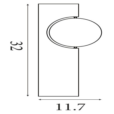 Applique Shield 3W LED Noir SEARCHLIGHT 44861GO