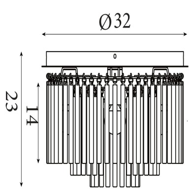 Plafonnier Swizzle 60W Max Noir SEARCHLIGHT 55620-320SM