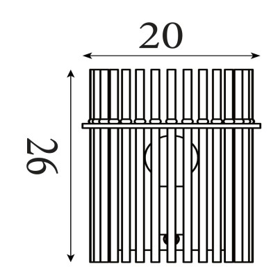 Applique Swizzle 60W Max Noir SEARCHLIGHT 55625SM