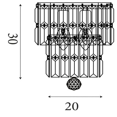 Applique Empire 7W Max Candle LED Laiton SEARCHLIGHT 61321-2AB