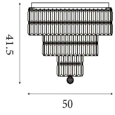 Plafonnier Empire 60W Max Laiton SEARCHLIGHT 61321-6AB