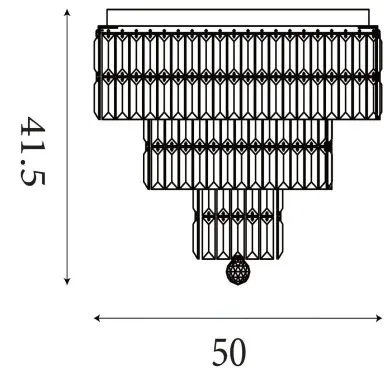 Plafonnier Empire 60W Max Laiton SEARCHLIGHT 61321-6AB