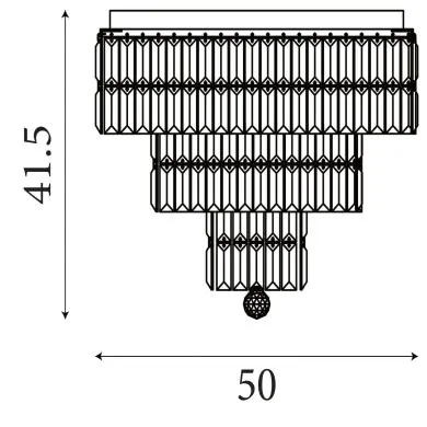 Plafonnier Salle de bain Empire 60W Max Laiton SEARCHLIGHT 61321-6SB