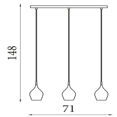 Suspension Vibrant 60W Max Noir, rouge, or, vert, blanc SEARCHLIGHT 6463-3