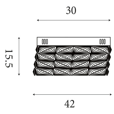 Plafonnier Modena 28W LED Chrome SEARCHLIGHT 65810-420CC