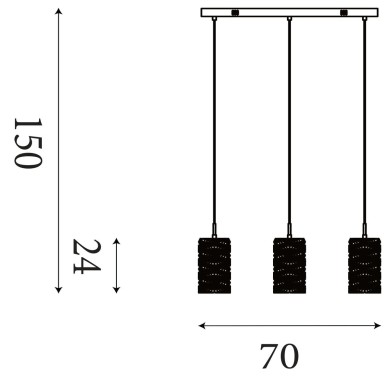 Suspension Modena 20W Max LED Chrome SEARCHLIGHT 65811-3CC