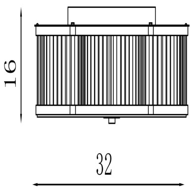 Plafonnier Lotus 40W Max Laiton SEARCHLIGHT 77210-2AB