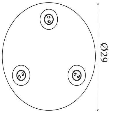 Plafonnier San Diego 10W Max LED Noir mat SEARCHLIGHT 77230-3BK