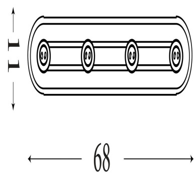 Plafonnier San Diego 10W Max LED Noir mat SEARCHLIGHT 77230-4BK