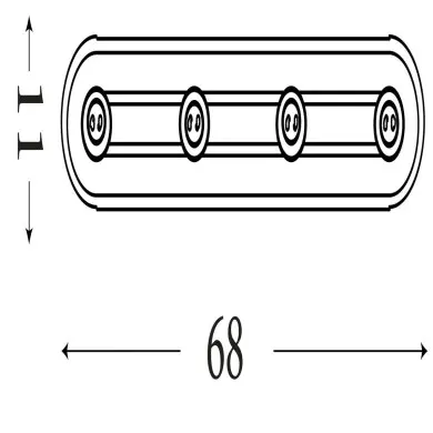 Plafonnier San Diego 10W Max LED Noir mat SEARCHLIGHT 77230-4BK