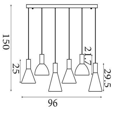 Suspension Cannes 41W LED Latte SEARCHLIGHT 77410-6AM