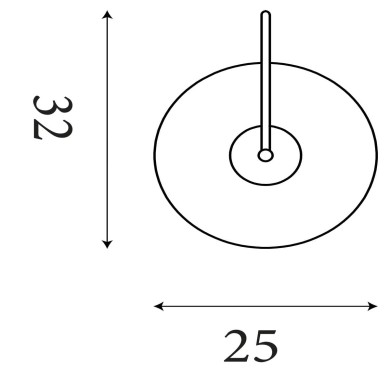 Applique Confetti 9W LED Or SEARCHLIGHT 80821-1GO