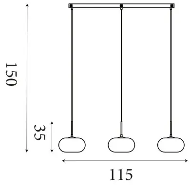 Suspension Allure 25W LED Or SEARCHLIGHT 80823-3GO