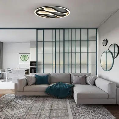 Plafonnier Zendisc 20W LED Noir SEARCHLIGHT 81100-39BK