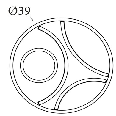 Plafonnier Zendisc 20W LED Noir SEARCHLIGHT 82100-39BK