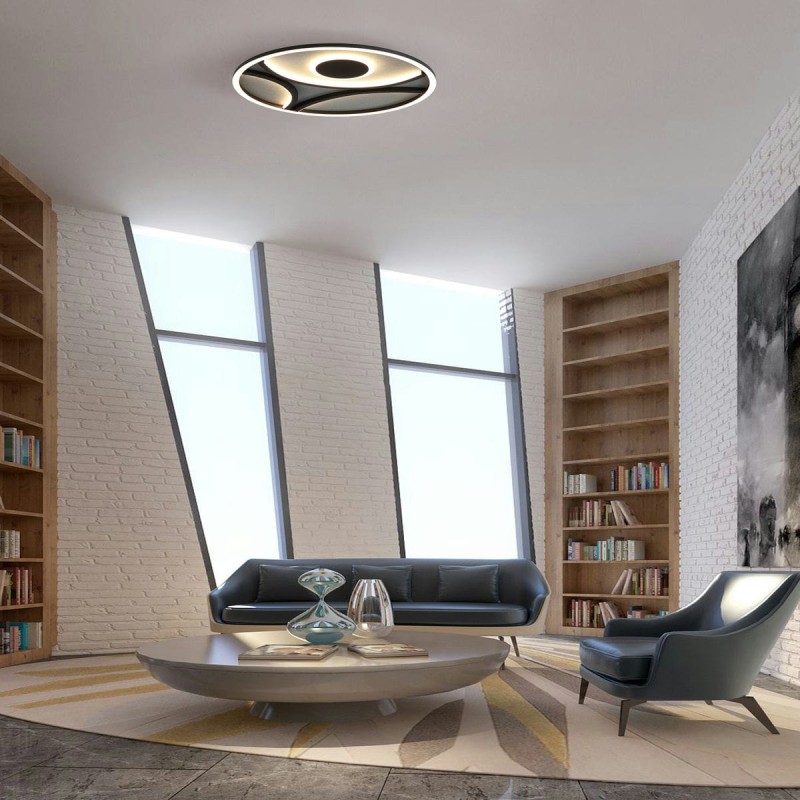 Plafonnier Zendisc 20W LED Noir SEARCHLIGHT 82100-39BK