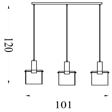 Suspension Sweden 60W Max Moka SEARCHLIGHT 88912-3MO