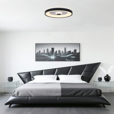 Plafonnier Polka 24W+6W LED Noir et blanc SEARCHLIGHT 89735-38BK