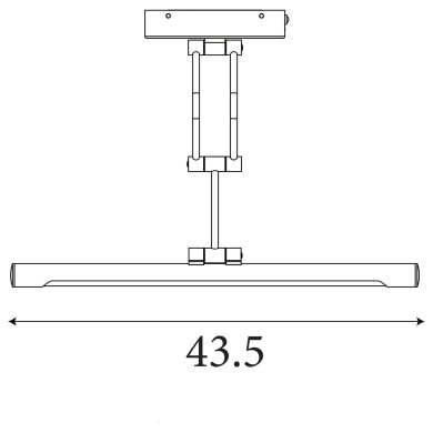 Applique Herron 3W LED Noir et blanc SEARCHLIGHT 96510-45BK
