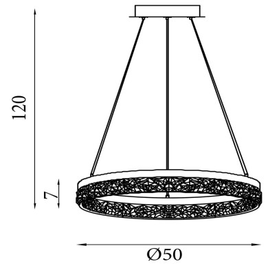 Suspension Maddie 25W LED Latte SEARCHLIGHT 98700-50LT