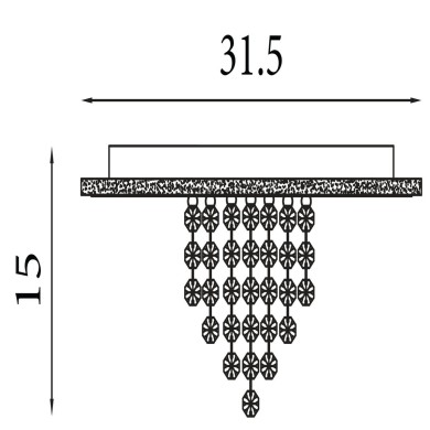 Plafonnier Deluge 20W LED Noir SEARCHLIGHT 21126-32BK