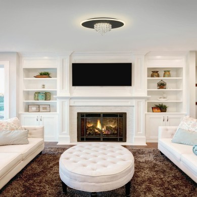 Plafonnier Deluge 20W LED Noir SEARCHLIGHT 21126-32BK